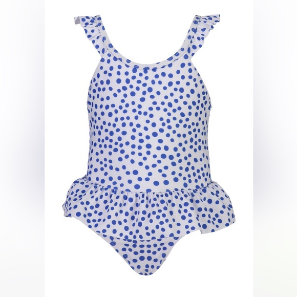 Snapper Rock 6-12 Month Blue White Polka Dot Bathing Suit - Picture 1 of 4